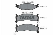 Sada brzdových platničiek kotúčovej brzdy TEXTAR 2189202