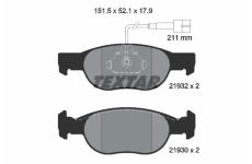Sada brzdových destiček, kotoučová brzda TEXTAR 2193201