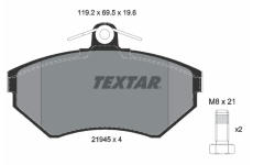 Sada brzdových platničiek kotúčovej brzdy TEXTAR 2194503