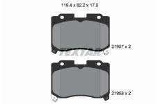 Sada brzdových destiček, kotoučová brzda TEXTAR 2195701