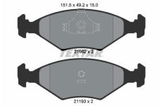 Sada brzdových platničiek kotúčovej brzdy TEXTAR 2196202