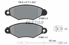 Sada brzdových platničiek kotúčovej brzdy TEXTAR 2198003