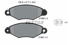 Sada brzdových platničiek kotúčovej brzdy TEXTAR 2198004