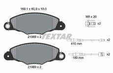 Sada brzdových destiček, kotoučová brzda TEXTAR 2198804