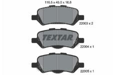 Sada brzdových destiček, kotoučová brzda TEXTAR 2200301