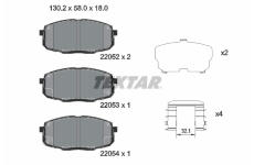 Sada brzdových destiček, kotoučová brzda Textar 2205201