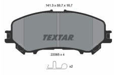 Sada brzdových destiček, kotoučová brzda TEXTAR 2206503