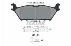 Sada brzdových platničiek kotúčovej brzdy TEXTAR 2210001