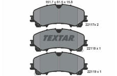 Sada brzdových platničiek kotúčovej brzdy TEXTAR 2211701