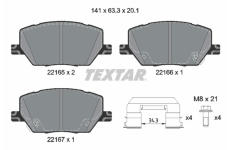 Sada brzdových destiček, kotoučová brzda TEXTAR 2216503