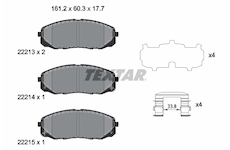 Sada brzdových destiček, kotoučová brzda TEXTAR 2221301
