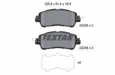 Sada brzdových destiček, kotoučová brzda TEXTAR 2223501