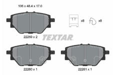 Sada brzdových destiček, kotoučová brzda TEXTAR 2225901