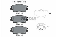 Sada brzdových destiček, kotoučová brzda TEXTAR 2232901
