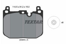 Sada brzdových platničiek kotúčovej brzdy TEXTAR 2234401