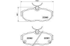 Sada brzdových destiček, kotoučová brzda TEXTAR 2236001