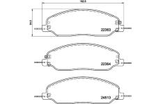 Sada brzdových destiček, kotoučová brzda TEXTAR 2236301