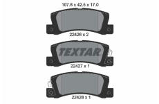 Sada brzdových destiček, kotoučová brzda TEXTAR 2242601