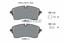 Sada brzdových destiček, kotoučová brzda TEXTAR 2248505