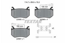 Sada brzdových destiček, kotoučová brzda TEXTAR 2256501