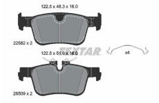 Sada brzdových platničiek kotúčovej brzdy TEXTAR 2258201