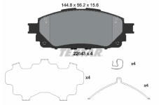 Sada brzdových destiček, kotoučová brzda TEXTAR 2264301