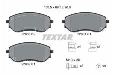 Sada brzdových platničiek kotúčovej brzdy TEXTAR 2266001