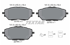 Sada brzdových destiček, kotoučová brzda TEXTAR 2278201