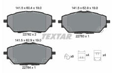 Sada brzdových platničiek kotúčovej brzdy TEXTAR 2278201