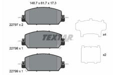 Sada brzdových destiček, kotoučová brzda TEXTAR 2279701