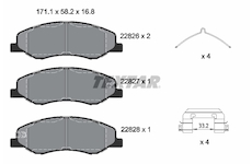 Sada brzdových destiček, kotoučová brzda TEXTAR 2282601
