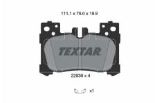 Sada brzdových destiček, kotoučová brzda TEXTAR 2283601