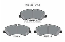 Sada brzdových destiček, kotoučová brzda TEXTAR 2289801