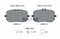 Sada brzdových platničiek kotúčovej brzdy TEXTAR 2294201