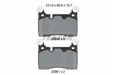 Sada brzdových destiček, kotoučová brzda TEXTAR 2296001