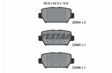 Sada brzdových destiček, kotoučová brzda TEXTAR 2299401