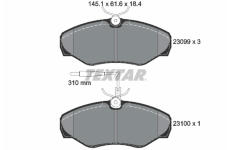 Sada brzdových platničiek kotúčovej brzdy TEXTAR 2309903