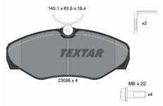Sada brzdových platničiek kotúčovej brzdy TEXTAR 2309902