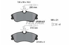 Sada brzdových platničiek kotúčovej brzdy TEXTAR 2312401