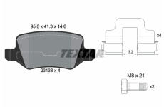 Sada brzdových platničiek kotúčovej brzdy TEXTAR 2313805