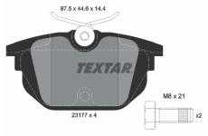 Sada brzdových destiček, kotoučová brzda TEXTAR 2317703