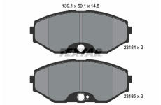 Sada brzdových destiček, kotoučová brzda TEXTAR 2318401