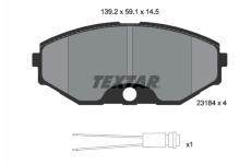 Sada brzdových destiček, kotoučová brzda TEXTAR 2318402