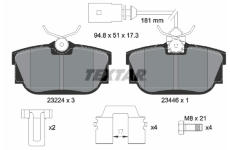 Sada brzdových destiček, kotoučová brzda TEXTAR 2322416