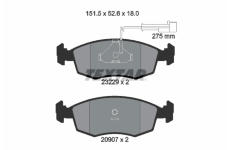 Sada brzdových destiček, kotoučová brzda TEXTAR 2322901