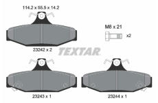 Sada brzdových destiček, kotoučová brzda TEXTAR 2324201