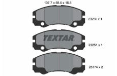 Sada brzdových platničiek kotúčovej brzdy TEXTAR 2325001