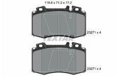 Sada brzdových destiček, kotoučová brzda TEXTAR 2327105