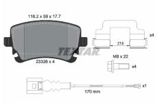 Sada brzdových platničiek kotúčovej brzdy TEXTAR 2332602