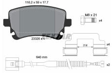 Sada brzdových platničiek kotúčovej brzdy TEXTAR 2332603